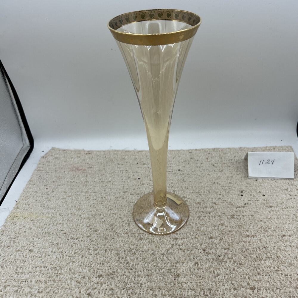 Vintage Kosta Boda Hand-Blown Iridescent Trumpet Champagne Flute, Neiman Marcus